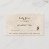 Carte De Visite Rendez-vous avec un Groomer pour animaux de compag (Dos)