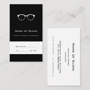 Carte De Visite Rendez-vous avec un optométriste noir