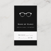 Carte De Visite Rendez-vous avec un optométriste noir (Devant)