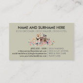 Carte De Visite Rendez-vous Boho Chic Chien Beige Mignon (Dos)