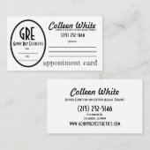 Carte De Visite Rendez-vous/carte de visite combiné (Devant / Derrière)