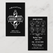 Carte De Visite Rendez-vous chez le barbier d'antan (Devant / Derrière)