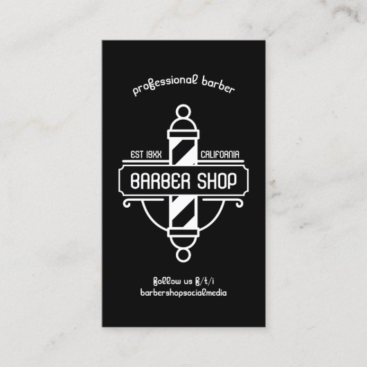 Carte De Visite Rendez-vous chez le barbier d'antan (Devant)