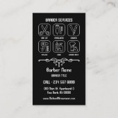 Carte De Visite Rendez-vous chez le barbier d'antan (Dos)
