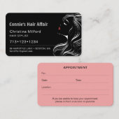 Carte De Visite Rendez-vous chez le coiffeur moderne (Devant / Derrière)