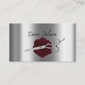 Carte De Visite Rendez-vous chez le coiffeur Rappel Marbre noir (Devant)