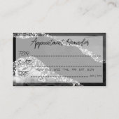 Carte De Visite Rendez-vous chez le coiffeur Rappel Marbre noir (Dos)