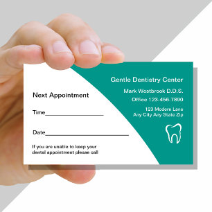 Carte De Visite Rendez-vous chez le dentiste moderne sarcelle