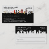 Carte De Visite Rendez-vous chez un animal de ferme gris Visite vé (Devant / Derrière)