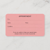 Carte De Visite Rendez-vous coiffeur moderne (Dos)