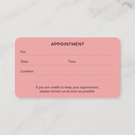 Carte De Visite Rendez-vous coiffeur moderne (Dos)