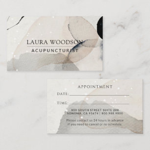 Carte De Visite Rendez-vous d'acupuncteur de formes abstraites et