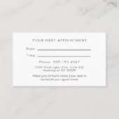 Carte De Visite Rendez-vous d'artiste maquillage en poudre rose (Dos)