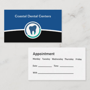 Carte De Visite Rendez-vous de dentiste de cabinet dentaire modern