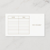 Carte De Visite Rendez-vous de fidélité client Seashell 10 Punch (Dos)