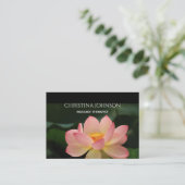 Carte De Visite Rendez-vous de Lotus de zen d'esthéticien de (Debout devant)