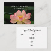 Carte De Visite Rendez-vous de Lotus de zen d'esthéticien de (Devant / Derrière)