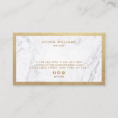 Carte De Visite Rendez-vous de marbre de coiffeur de ciseaux (Dos)