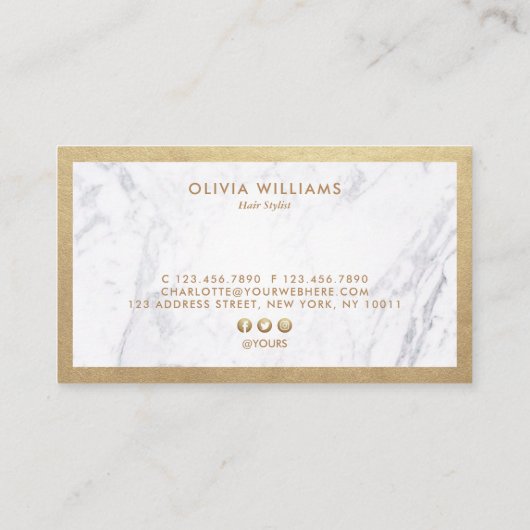 Carte De Visite Rendez-vous de marbre de coiffeur de ciseaux (Dos)