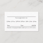 Carte De Visite Rendez-vous de Motif Abstrait bleu (Dos)