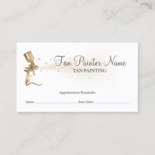 Carte De Visite Rendez-vous de pulvérisation bronzante or scintill