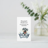 Carte De Visite Rendez-vous de Schnauzer Groomer Dog (Debout devant)