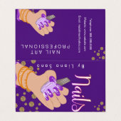 Carte De Visite Rendez-vous de script de Glow pour l'artiste en on (Extérieur déplié)