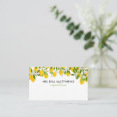 Carte De Visite Rendez-vous de verdure de citrons modernes (Debout devant)