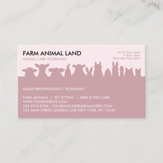 Carte De Visite Rendez-vous de visite de ferme (Devant)