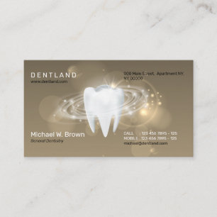 Carte De Visite Rendez-vous dentaire Brown Shadow Dental Dentistry