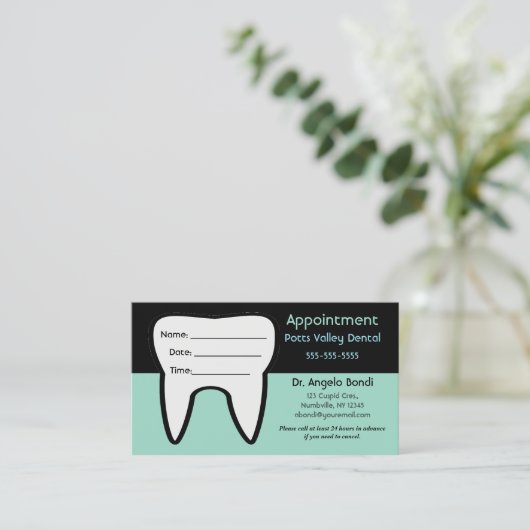 Carte De Visite Rendez-vous dentaire modifiable (Debout devant)