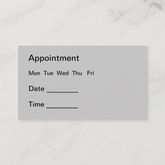 Carte De Visite Rendez-vous dentaire professionnel (Dos)