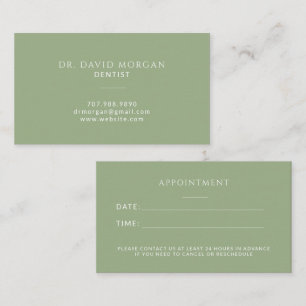 Carte De Visite Rendez-vous d'orthodontiste chez un dentiste moder