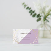 Carte De Visite Rendez-vous en marbre de Lavande géométrique moder (Debout devant)