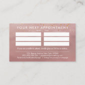 Carte De Visite Rendez-vous Gold Rose maquillage (Dos)
