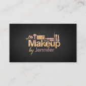 Carte De Visite Rendez-vous Gold Rose maquillage (Devant)