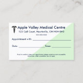 Carte De Visite Rendez-vous Médicale modifiable (Devant)