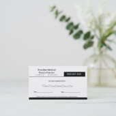 Carte De Visite Rendez-vous Médicale simple de bureau (Debout devant)