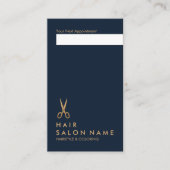 Carte De Visite Rendez-vous minimal de verticale de coiffeur de (Devant)
