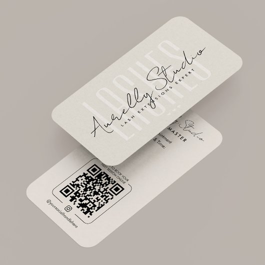 Carte De Visite Rendez-vous Minimal Lash Tech Studio Sable