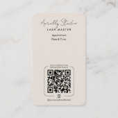 Carte De Visite Rendez-vous Minimal Lash Tech Studio Sable (Dos)
