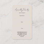 Carte De Visite Rendez-vous minimal pour manucure à ongles (Dos)