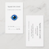 Carte De Visite Rendez-vous Optométriste professionnel Blue Iris E (Devant / Derrière)