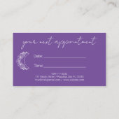 Carte De Visite Rendez-vous photo Esoteric Holistic Modern Moon (Dos)