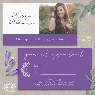 Carte De Visite Rendez-vous photo Esoteric Holistic Modern Moon