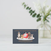 Carte De Visite Rendez-vous pour chiens marron navy (Debout devant)