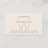 Carte De Visite Rendez-vous pour dentiste en terre cuite de classe (Devant)