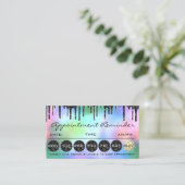 Carte De Visite Rendez-vous pour le maquillage Parties scintillant (Debout devant)