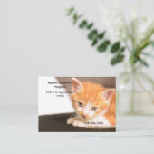 Carte De Visite Rendez-vous pour le soin des animaux de compagnie (Debout devant)