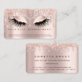 Carte De Visite Rendez-vous professionnel Rappel Beauté Eyelashes (Devant / Derrière)
